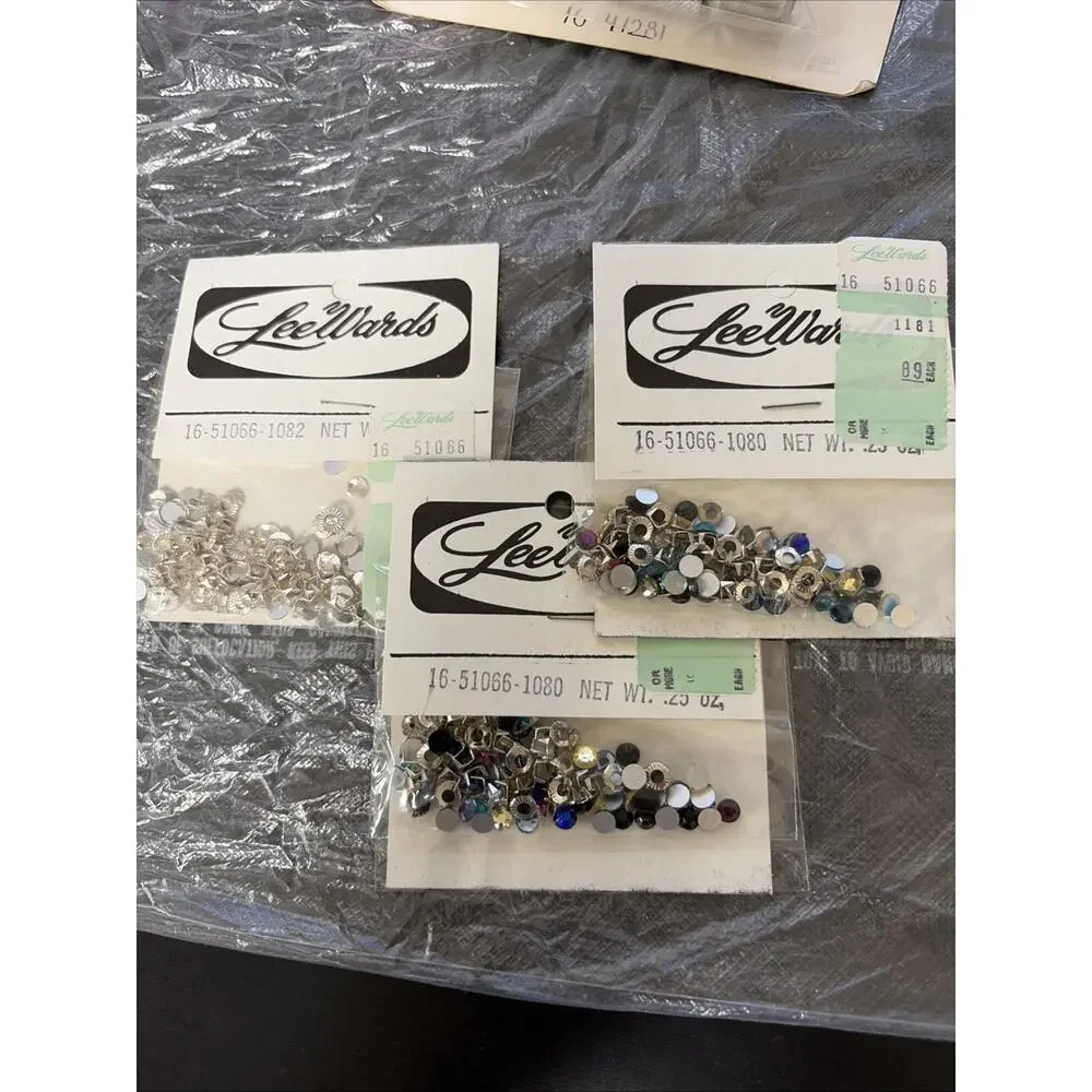 Vintage Lee Wards Rhinestone Setting Machine 3 Pks Studs Crafts Bedazzle